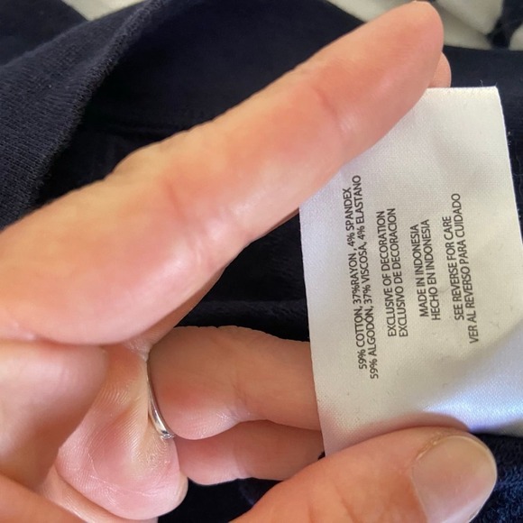 Orvis nautical sweatshirt shirt large long sleeve stripes navy and white hooded - Picture 5 of 7